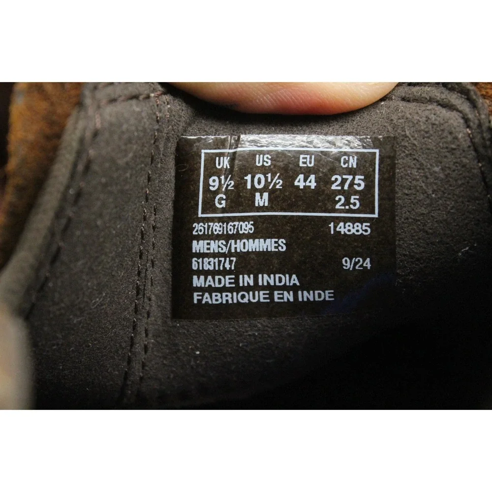Clarks Mens 10.5 US Bradley‎ Free Brown Leather Casual Slip On Comfort Shoes